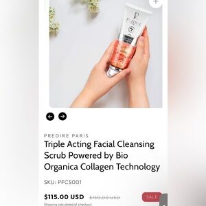 Bio Organica Collagen Facial Scrub - Silver & Orange